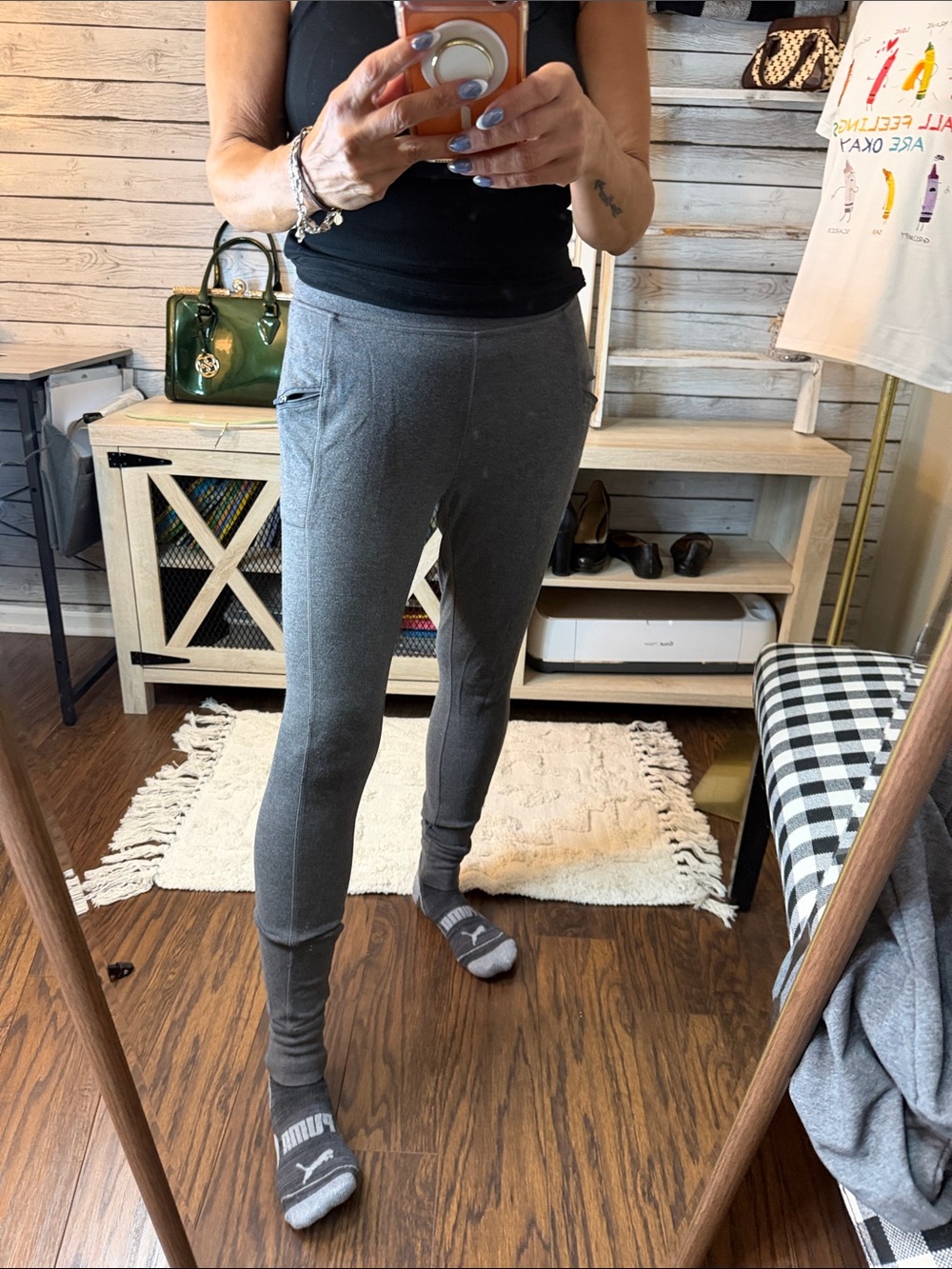 Athletic Gray Thermal Leggings